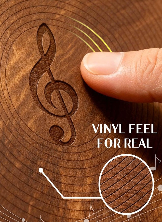 BS-VOG Now Playing Vinyl Record Stand, Tabletop Wooden Record Holder, Now Spinning Vinyl Stand Storage for Albums Magazine, Vintage Album Display Organizer Rack for LP Enthusiast - Image 3